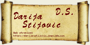 Darija Stijović vizit kartica